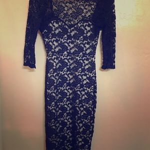 Navy blue lace dress